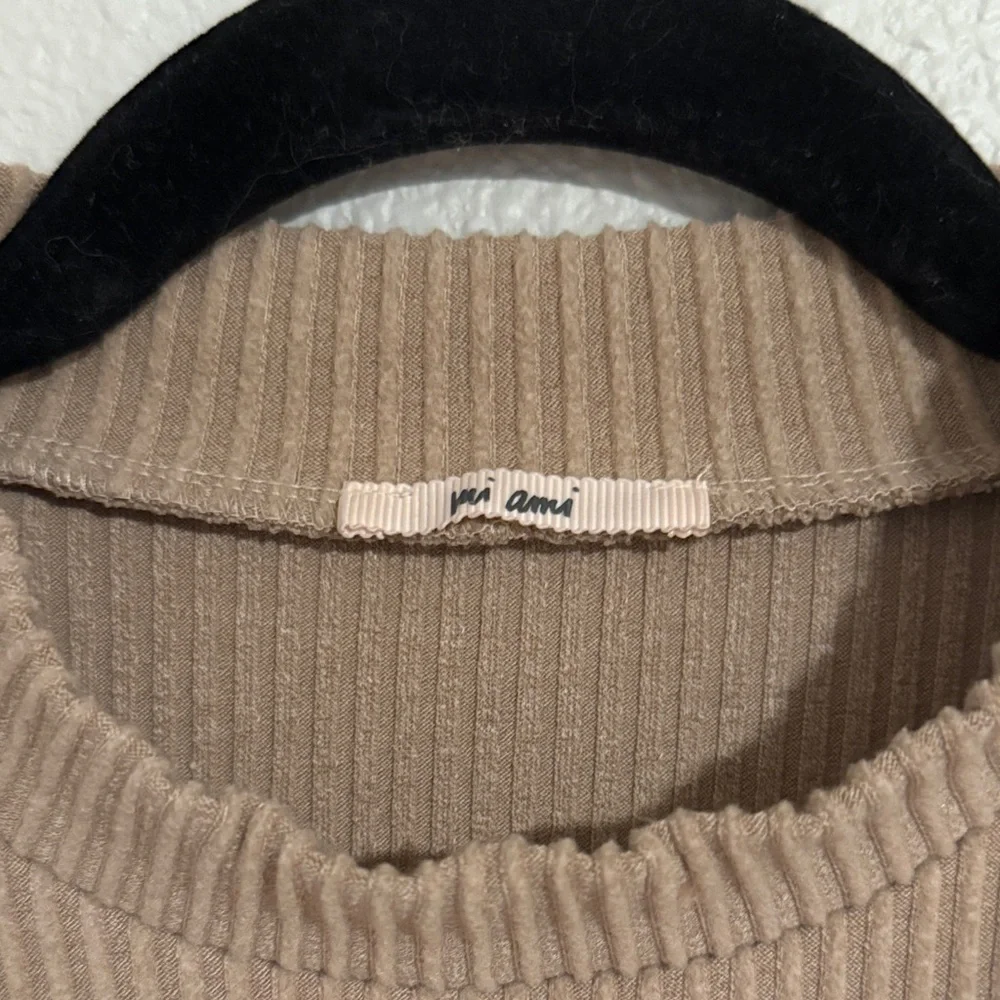 Miami Ribbed Sleeveless Top in Tan - Picture 2 of 4